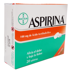 ASPIRINA 100 MG X 20 TABLETAS